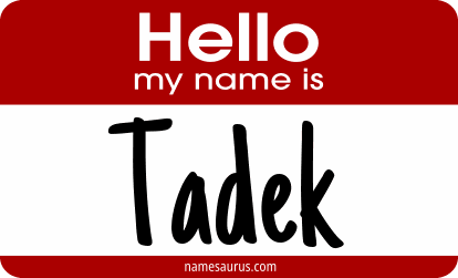 Hello my name is Tadek png download