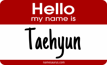 Hello my name is Taehyun png download