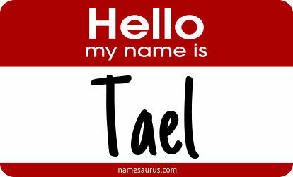 Hello my name is Tael png download
