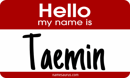 Hello my name is Taemin png download