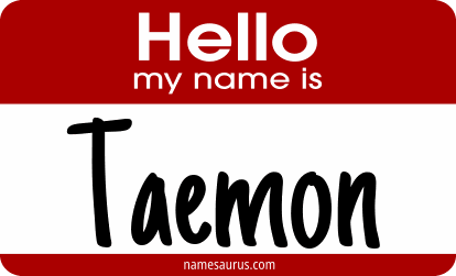 Hello my name is Taemon png download