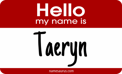 Hello my name is Taeryn png download