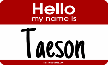 Hello my name is Taeson png download