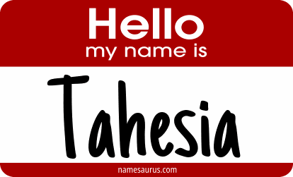 Hello my name is Tahesia png download