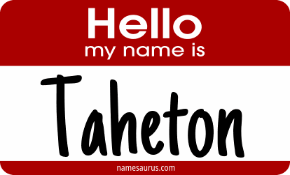 Hello my name is Taheton png download