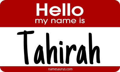 Hello my name is Tahirah png download
