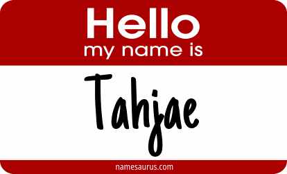 Hello my name is Tahjae png download