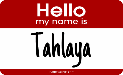 Hello my name is Tahlaya png download