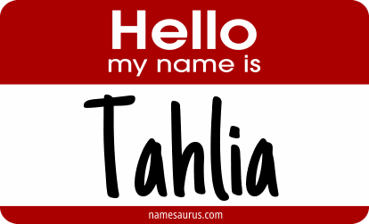 Hello my name is Tahlia png download