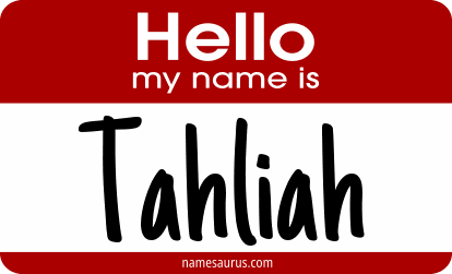 Hello my name is Tahliah png download