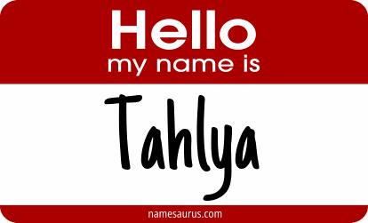 Hello my name is Tahlya png download