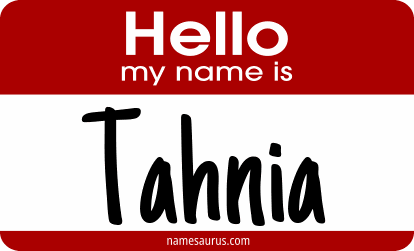 Hello my name is Tahnia png download