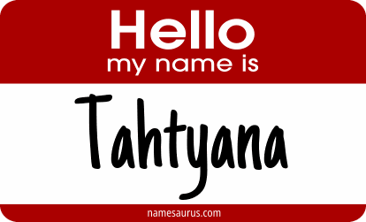 Hello my name is Tahtyana png download