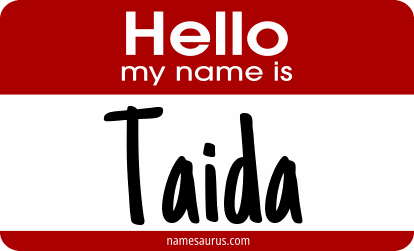 Hello my name is Taida png download
