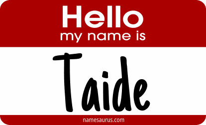 Hello my name is Taide png download