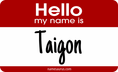 Hello my name is Taigon png download