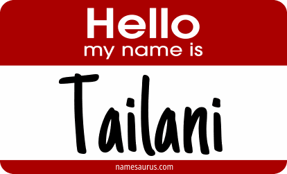 Hello my name is Tailani png download
