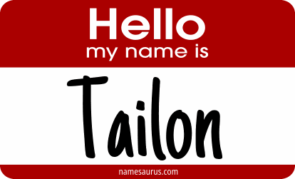 Hello my name is Tailon png download