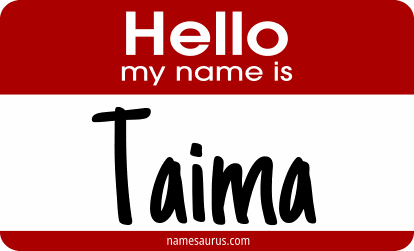 Hello my name is Taima png download