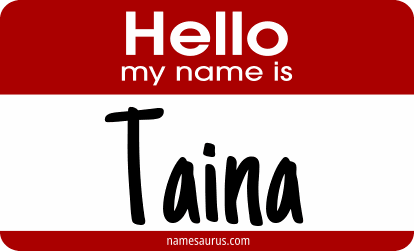 Hello my name is Taina png download