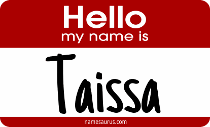 Hello my name is Taissa png download