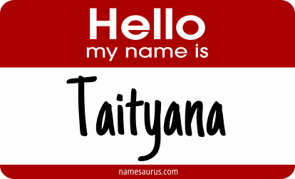 Hello my name is Taityana png download