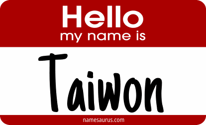 Hello my name is Taiwon png download