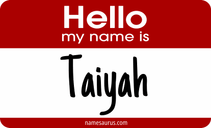 Hello my name is Taiyah png download