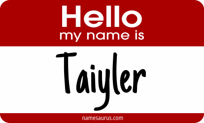 Hello my name is Taiyler png download
