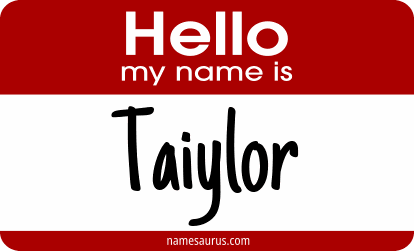 Hello my name is Taiylor png download