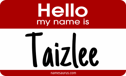 Hello my name is Taizlee png download