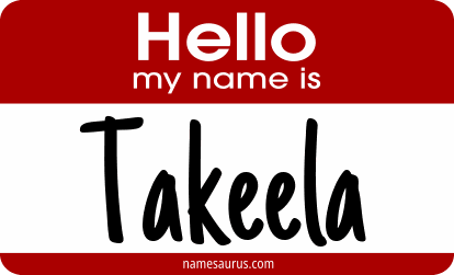 Hello my name is Takeela png download