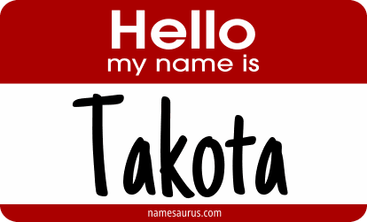 Hello my name is Takota png download