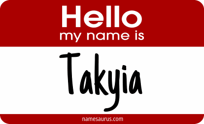 Hello my name is Takyia png download