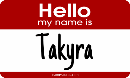 Hello my name is Takyra png download