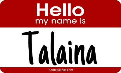 Hello my name is Talaina png download