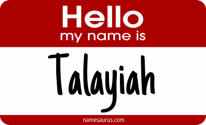 Hello my name is Talayiah png download