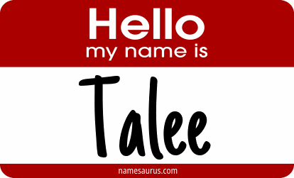 Hello my name is Talee png download