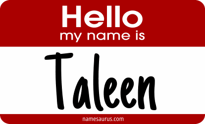Hello my name is Taleen png download