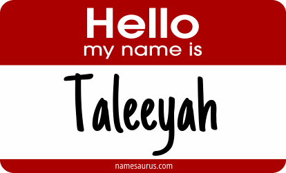 Hello my name is Taleeyah png download