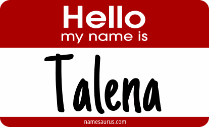 Hello my name is Talena png download