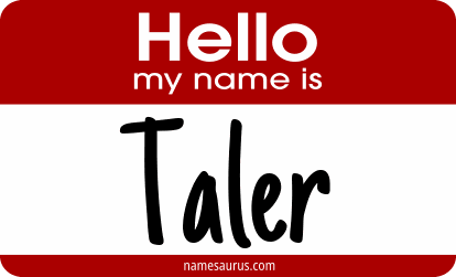 Hello my name is Taler png download