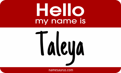 Hello my name is Taleya png download