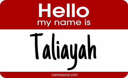 Hello my name is Taliayah png download