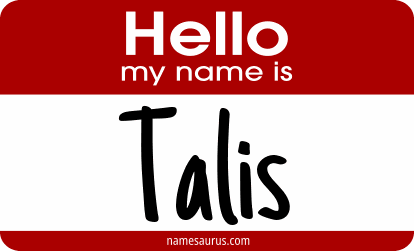Hello my name is Talis png download