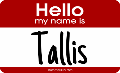Hello my name is Tallis png download