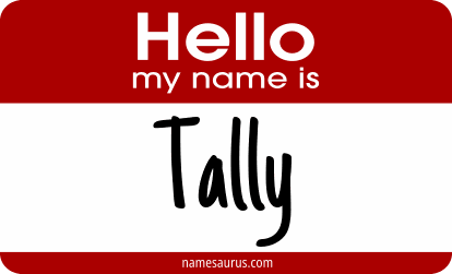 Hello my name is Tally png download