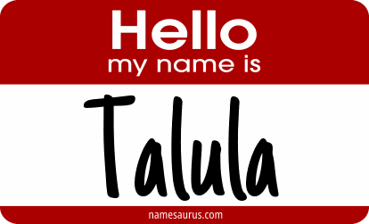 Hello my name is Talula png download