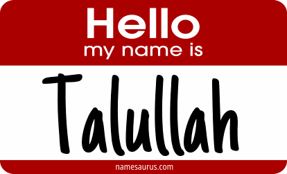 Hello my name is Talullah png download