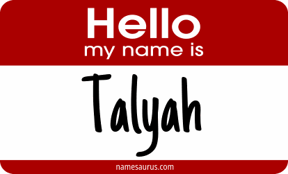 Hello my name is Talyah png download